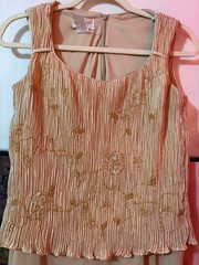 Nox USA Sleeveless Embellished Pleated Bodice Maxi Evening Dress