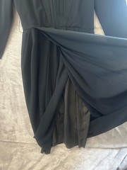 Vintage Rimini Neiman Marcus Woman’s size 6 V neck Black Dress with Flap/NO belt