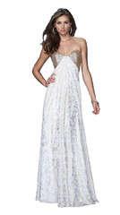 La Femme Women&rsquo;s Strapless Sequin Top Formal Gown size 8 Prom Romantic Boho