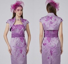 Sonia Pena lilac embroidery floral mother of the bride/groom dress & bolero