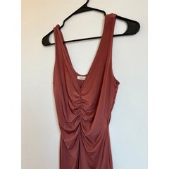 Love Culture Ruched VNeck Bodycon Midi Dress Wedding Preppy Feminine Girly Chic