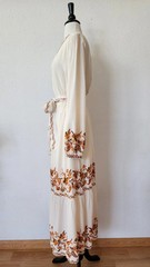 New Anthro Maxi Dress Size Medium Floral Button Bow Belt Pockets Coquette Garden
