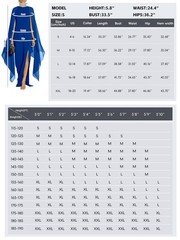 MAYFASEY Women&rsquo;s Long Cape Sleeve High Split Elegant Cocktail Maxi Dresses Long
