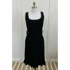 Jade Melody Tam Dress Size 6 Black Shimmery Lined Sleeveless