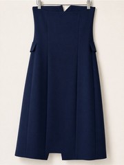 ASILIO Don’t Blank Dress Navy Strapless Tuxedo Midi US 4 NWT