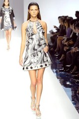 Emilio Pucci Spring/Summer 2007 Runway Black and White Peekaboo Dress – Sz IT 40