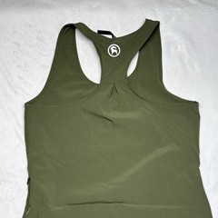 BACKCOUNTRY Tank Dress Small Olive Green On The Go Athletic Lightweight Pockets