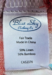 Blue Sky Clothing Co Patchwork Floral Linen Bamboo Button-Down Shirt Dress Boho