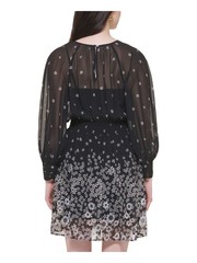 TOMMY HILFIGER Womens Black Slip Lining Pullover Bac Raglan Sleeve Dress 6