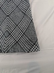 Fred Perry Black White Houndstooth Sleeveless Shift Dress Womens UK 8 Wool