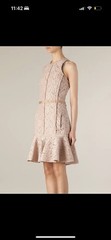 Lanvin Dress F40 Pink Lace Fishtail Evening