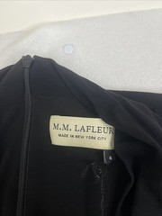 M.M. LaFleur Dress Womens 4 Black Blair Long Sleeve Midi Zip Up