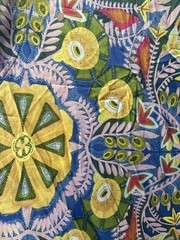 Ginger & Smart Silk Maxi Dress w Pink Bird & Botanical Mandala Kaleidoscope sz 8