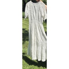 LoveShackFancy Minka Heritage Maxi Dress in True White – Size 6