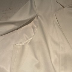 Extro & Vert White Blazer Button Up Cape Dress Elegant, Classic, Preppy, Size M
