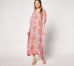 Belle by Kim Gravel Bellisima Regular Boutique Resort Poncho Dress Pink Lemonade