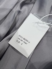 Lucy Paris Adoni Silver Pewter Wrap Dress Mini Women Sz Sm NWT $105 Long Sleeve