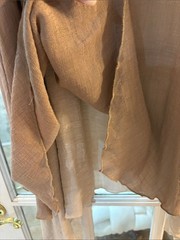 Aria Handmade Asymmetrical Layered Sleeveless Dress Taupe Large Bohemian Coastal