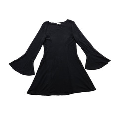 Altar’d State Bell Sleeve Eyelet Lace Dress Women&rsquo;s L Black Flutter Sleeve Lined