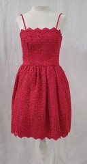 Jill Jill Stuart Chic Raspberry Crochet Strapless Cocktail Party Sz 2 Dress $478