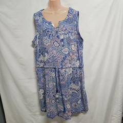 Talbots Casual Drawstring Waist Sleeveless Dress Women Size 2X