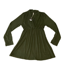 Pinkblush Dress Womens Size L Green Long Sleeve Knee Length Stretch