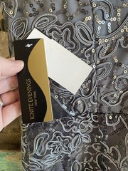 Ignite Evenings Embellished Sequin Silver Grey Midi Dress Size 12 New with tags