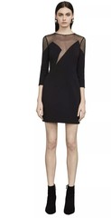 NWI BCBGMAXAZRIA SIZE 8 EDESA SHEER MESH INSERT NECK CUT OUT SHEATH DRESS