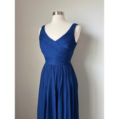J.Crew Women Dress Size 6 Silk Chiffon Heidi Gown Newport Blue MSRP $365