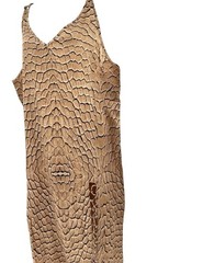 One Teaspoon Delusion Laced Slip Dress Womens XL US 10 Beige Snake Print Midi