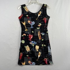 Paradise Found Hawaiian Dress Women Small Sheath Tank Drinks Martini Party Beach