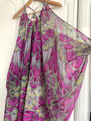 Mara Hoffman Pink Shades Cover Up Halter Neck Front Slit Beach Dress One Size