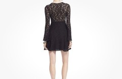 Free People “ Teen Witch” Black Lace Skater Fit Flare Whimsy Goth Fairy Sz L??