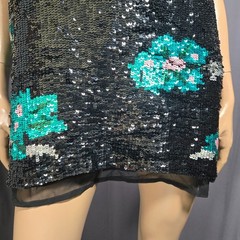 Twin-Set Simona Barbieri Sequin Mini Dress Graphic Print Size S Indie Sleaze