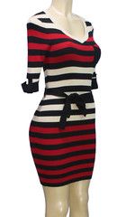 Pink Rose Women&rsquo;s Sweater Dress Stripes Multicolor Size S