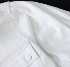Marissa Webb Collective Women&rsquo;s Solid Denim Mini Dress EJ1 Ivory Size 4