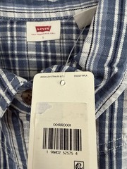 Levi&rsquo;s Premium Women&rsquo;s Zeda Plaid Check Denim Dress Size L NWT