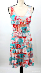 NEW Tango Mango Layered Ruffle Cha Cha Dress in Tropical Colors Size Small