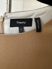 Theory Women&rsquo;s Kamillina Light Camel wool stretch dress business formal