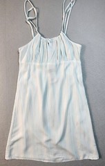Rue 21 Cami Dress Womens Sizes S-L White Blue Striped Short Spaghetti Strap