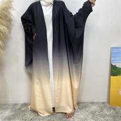 Ramadan Dubai Muslim Women Open Cardigan Abaya Robe Maxi Dress Kaftan Islamic