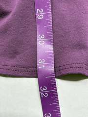 Eileen Fisher Knit Elbow Sleeve Dress Small Purple V Neck Pullover Stretch