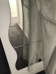 £120 ZARA SILVER RHINESTONE MESH midi maxi bodycon DRESS XS S 8 10 12 Cover Up