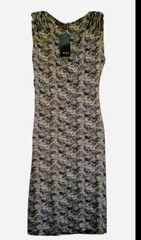 Mango MNG Size Medium Sleeveless Animal Print Dress Fully Lined NWT