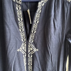 GAP Long sleeve embroidered dress, true indigo SIZE Medium NWT 060426