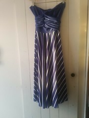 Catalina Maxi Dress Tube Dress Cover Up Summer Beach Casual Stripped XL Blue