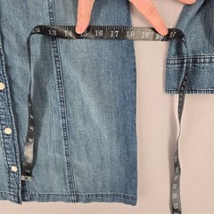 Lee SMALL Denim Button Down Womens Westerncore Cowgirl Medium Wash Shirt Dress