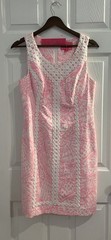 NWT Lilly Pulitzer MACFARLANE STRETCH SHIFT DRESS Pelican Pink Sea Cups Sz 6🪸