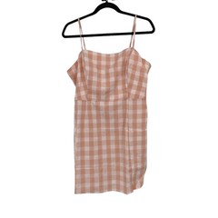 BP. Dress plaid sleeveless minidress pink size Large L