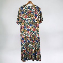 Vintage Express Compagnie International Medium Dress 90s Grunge Floral Colorful